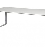 Domino Plus bureau, hoogte instelbaar (62-85cm) met 200x90cm 'zwevend' 20mm blad en O-poot frame