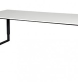 Domino Plus bureau, hoogte instelbaar (62-85cm) met 200x90cm 'zwevend' 20mm blad en O-poot frame