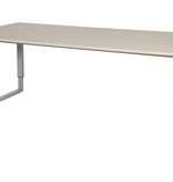 Domino Plus bureau, hoogte instelbaar (62-85cm) met 200x90cm 'zwevend' 20mm blad en O-poot frame