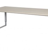 Schaffenburg Domino Plus bureau, hoogte instelbaar (62-85cm) met 200x90cm 'zwevend' 20mm blad en O-poot frame