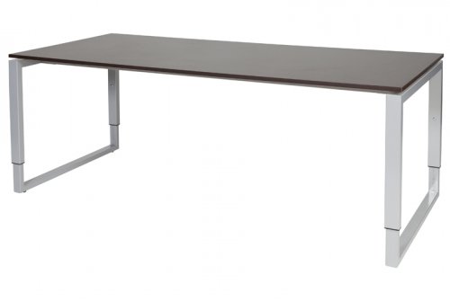 Schaffenburg Domino Plus bureau, hoogte instelbaar (62-85cm) met 200x90cm 'zwevend' 20mm blad en O-poot frame