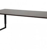 Domino Plus bureau, hoogte instelbaar (62-85cm) met 200x90cm 'zwevend' 20mm blad en O-poot frame