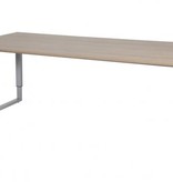 Schaffenburg Domino Plus bureau, hoogte instelbaar (62-85cm) met 200x90cm 'zwevend' 20mm blad en O-poot frame