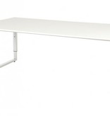 Domino Plus vergadertafel, hoogte instelbaar (62-85cm) met 200x100cm 'zwevend' 20mm blad en O-poot frame