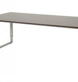 Domino Plus vergadertafel, hoogte instelbaar (62-85cm) met 200x100cm 'zwevend' 20mm blad en O-poot frame