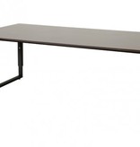 Domino Plus vergadertafel, hoogte instelbaar (62-85cm) met 200x100cm 'zwevend' 20mm blad en O-poot frame