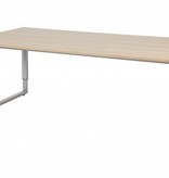 Schaffenburg Domino Plus vergadertafel, hoogte instelbaar (62-85cm) met 200x100cm 'zwevend' 20mm blad en O-poot frame