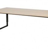 Domino Plus vergadertafel, hoogte instelbaar (62-85cm) met 200x100cm 'zwevend' 20mm blad en O-poot frame