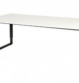 Domino Plus vergadertafel, hoogte instelbaar (62-85cm) met 200x100cm 'zwevend' 20mm blad en O-poot frame