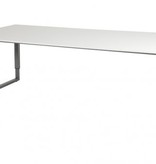 Domino Plus vergadertafel, hoogte instelbaar (62-85cm) met 220x100cm 'zwevend' 20mm blad en O-poot frame