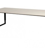 Domino Plus vergadertafel, hoogte instelbaar (62-85cm) met 220x100cm 'zwevend' 20mm blad en O-poot frame