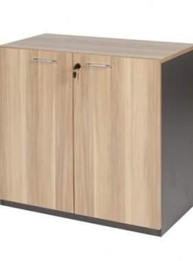 ZENO tweedeurskast 80x45x75 licht noten - antraciet