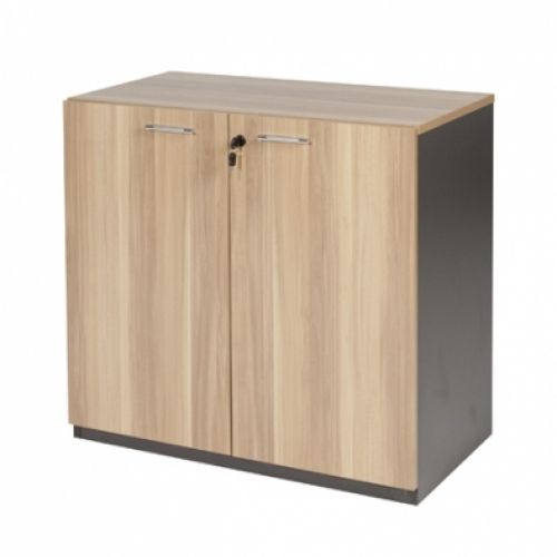 ZENO tweedeurskast 80x45x75cm licht noten/ antraciet