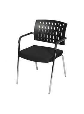 Schaffenburg 036 zwart 4-poots frame kantine-/ conferentiestoel