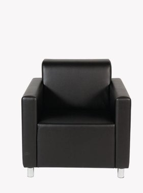 Fauteuil 1-zitter kunstleder zwart