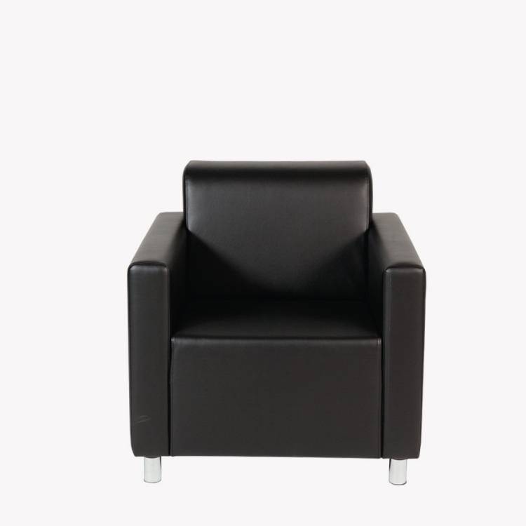 Schaffenburg serie 260 1 zits fauteuil 83x83x83cm (BxHxD) in het kunstleder zwart