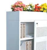 Claudius plantenbak 160x43x17,5cm (LxDxH), staal structuurlak