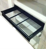 Uittrekrek t.b.v. akoestische schuifdeurkast 160cm breed grijs