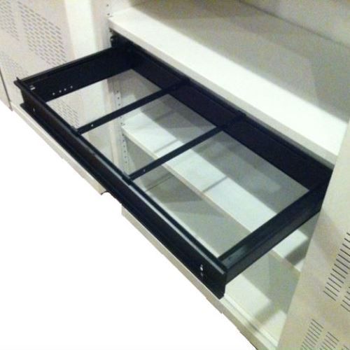 Uittrekrek t.b.v. akoestische schuifdeurkast 160cm breed grijs