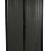 Aurelius roldeurkast 198x120x43cm, ombouw-en lamellenkleur . Voorzien van1-puntssluiting, genummerd slot, stalen slot eneindlamel. De handgrepen zijn in de eindlamelverzonken. Kast incl. 4 legborden.