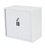 Claudius Basic roldeurkast 72,8x80x45cm., ombouw-en lamellenkleur , voorzien van 1-puntssluiting, genummerd slot, stalen slot eneindlamel. De handgrepen zijn in de eindlamelverzonken. (Interieur apart bestellen)