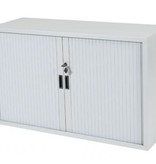 Claudius Basic roldeurkast 72,8x80x45cm., ombouw-en lamellenkleur , voorzien van 1-puntssluiting, genummerd slot, stalen slot eneindlamel. De handgrepen zijn in de eindlamelverzonken. (Interieur apart bestellen)
