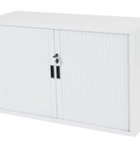 Claudius Basic roldeurkast 72,8x80x45cm., ombouw-en lamellenkleur , voorzien van 1-puntssluiting, genummerd slot, stalen slot eneindlamel. De handgrepen zijn in de eindlamelverzonken. (Interieur apart bestellen)