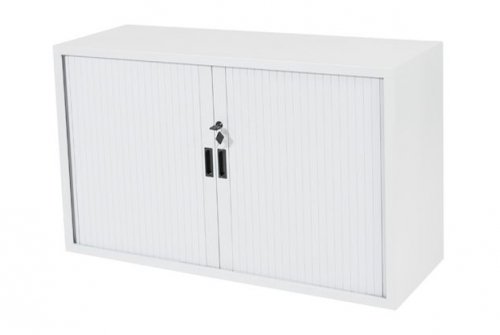 Claudius Basic roldeurkast 72,8x80x45cm., ombouw-en lamellenkleur , voorzien van 1-puntssluiting, genummerd slot, stalen slot eneindlamel. De handgrepen zijn in de eindlamelverzonken. (Interieur apart bestellen)