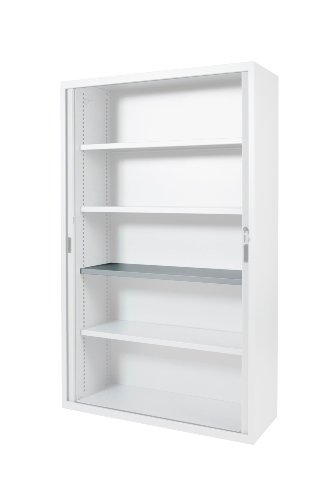 Lateraal legbord (met uitsparingen legborddragers), voor roldeurkast 80 cm. breed