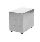 Claudius Basic verrijdbaar ladenblok 410x585x560mm (BxDxH) 3 lades A6, romp en lade . Voorzien van kunststofpennenlade en metalen top