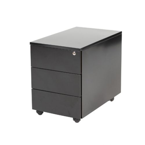 Claudius Basic verrijdbaar ladenblok 410x585x560mm (BxDxH) 3 lades A6, romp en lade . Voorzien van kunststofpennenlade en metalen top