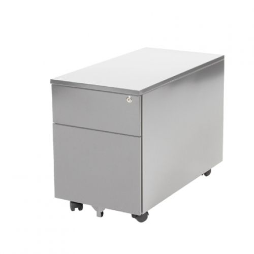 Claudius Basic verrijdbaar ladenblok 410x785x560mm (BxDxH) 1 lade A6, 1 hangmappenlade A4, romp en lade . Voorzien van kunststofpennenlade en metalen top