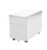 Claudius Basic verrijdbaar ladenblok 410x785x560mm (BxDxH) 1 lade A6, 1 hangmappenlade A4, romp en lade . Voorzien van kunststofpennenlade en metalen top