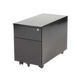 Claudius Basic verrijdbaar ladenblok 410x785x560mm (BxDxH) 1 lade A6, 1 hangmappenlade A4, romp en lade . Voorzien van kunststofpennenlade en metalen top