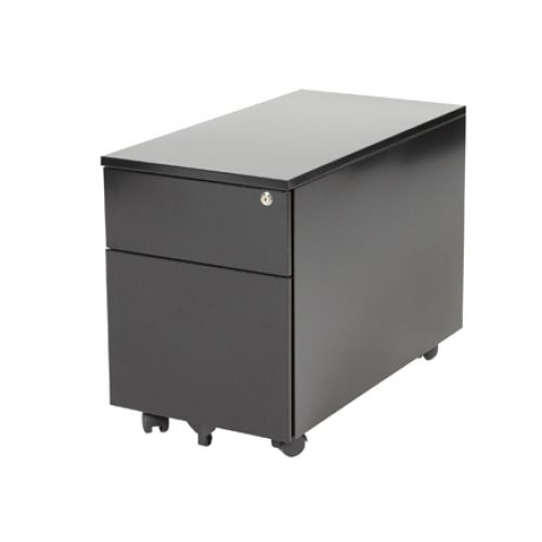 Claudius Basic verrijdbaar ladenblok 410x785x560mm (BxDxH) 1 lade A6, 1 hangmappenlade A4, romp en lade . Voorzien van kunststofpennenlade en metalen top