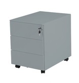 Claudius Plus verrijdbaar ladenblok, 43,5x55,4x78cm (BxHxD), uitgevoerd met 3 x laden A6 + 1 pennenlade, voorzien van contragewicht en slot met genummerde kniksleutel, alle lades voorzien van geblindeerde telescoopgeleiding en blokkeerinrichting, romp + l