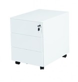 Claudius Plus verrijdbaar ladenblok, 43,5x55,4x78cm (BxHxD), uitgevoerd met 3 x laden A6 + 1 pennenlade, voorzien van contragewicht en slot met genummerde kniksleutel, alle lades voorzien van geblindeerde telescoopgeleiding en blokkeerinrichting, romp + l