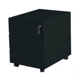 Claudius Plus verrijdbaar ladenblok, 43,5x55,4x78cm (BxHxD), uitgevoerd met 3 x laden A6 + 1 pennenlade, voorzien van contragewicht en slot met genummerde kniksleutel, alle lades voorzien van geblindeerde telescoopgeleiding en blokkeerinrichting, romp + l