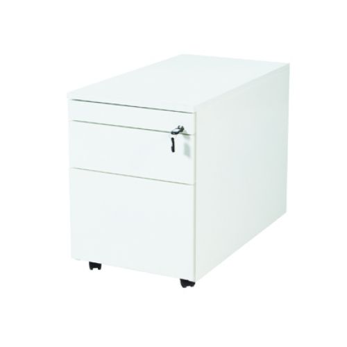 Claudius Plus verrijdbaar ladenblok, 43,5x55,4x78cm (BxHxD), uitgevoerd met 1 x lade A6, 1 x hangmappenlade A4 + 1 pennenlade, voorzien van contragewicht en slot met genummerde kniksleutel, alle lades voorzien van geblindeerde telescoopgeleiding en blokke