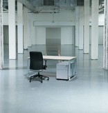 Claudius Basic verrijdbaar ladenblok 410x585x560mm (BxDxH) 1 lade A6, 1 hangmappenlade A4, romp en lade . Voorzien van kunststofpennenlade en metalen top