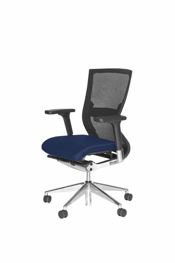 Schaffenburg serie 105 bureaustoel. Zitting en rugleuning leder of mesh,