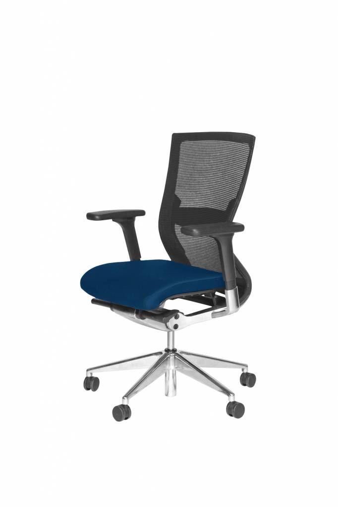 Schaffenburg serie 105 bureaustoel. Zitting en rugleuning leder of mesh,