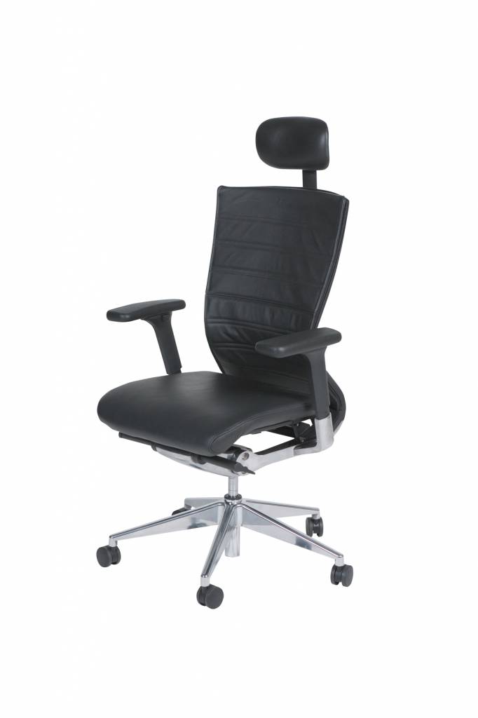 Schaffenburg serie 105 bureaustoel. Zitting en rugleuning leder of mesh,