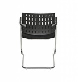 Schaffenburg serie 036 kantine-/ conferentiestoel zitting , rug kunststof , armleggers kunststof, sledeframe staal verchroomd