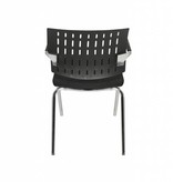 Schaffenburg 036 zwart 4-poots frame kantine-/ conferentiestoel