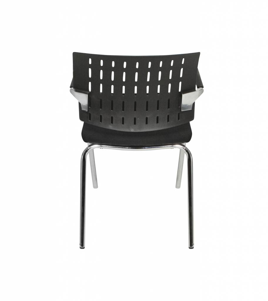 Schaffenburg 036 zwart 4-poots frame kantine-/ conferentiestoel