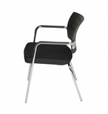 Schaffenburg 036 zwart 4-poots frame kantine-/ conferentiestoel