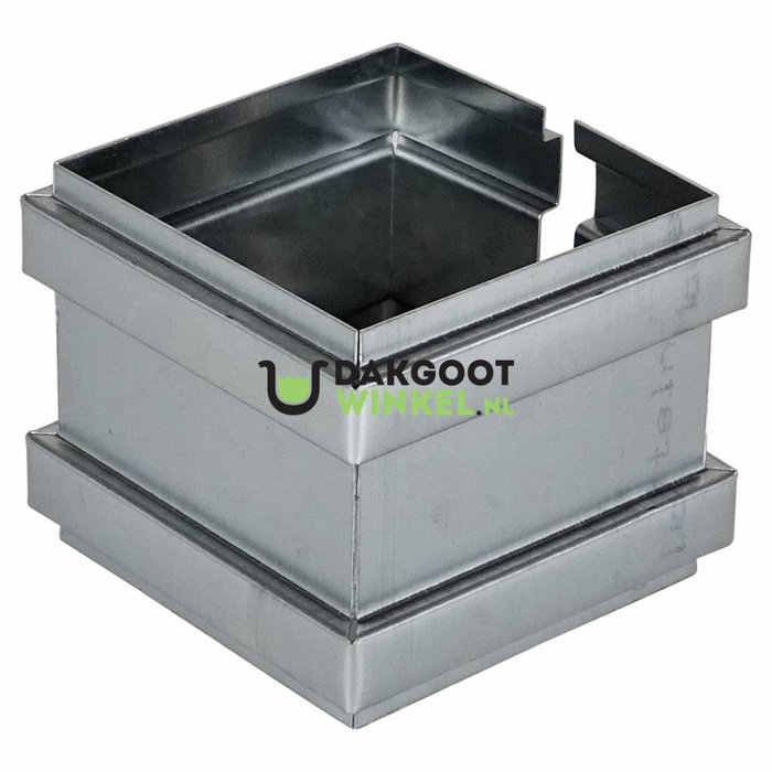 Rheinzink Zinken dubbele overschuifwrong 80x80 mm vierkant (NedZink)
