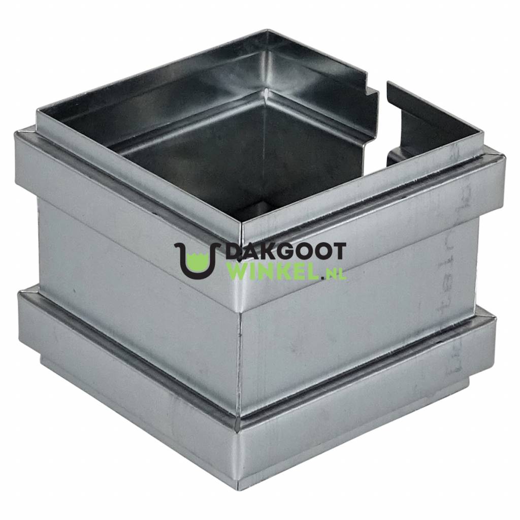 Dubbele overschuifwrong 80x80 vierkant. zink