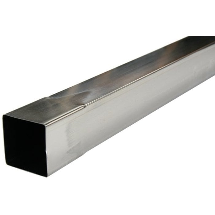 Nedzink Zinken regenpijp 80x80 mm vierkant - 3 meter (NedZink 0,65 mm)
